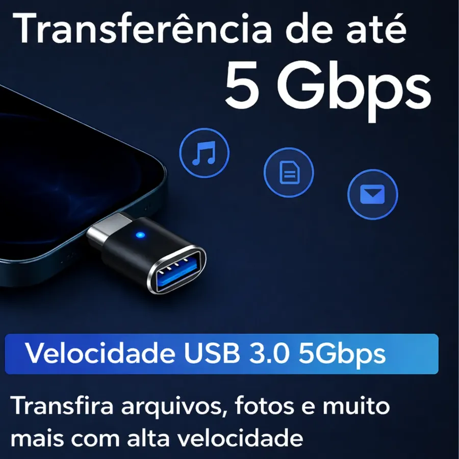 Transferência de até 5Gbps