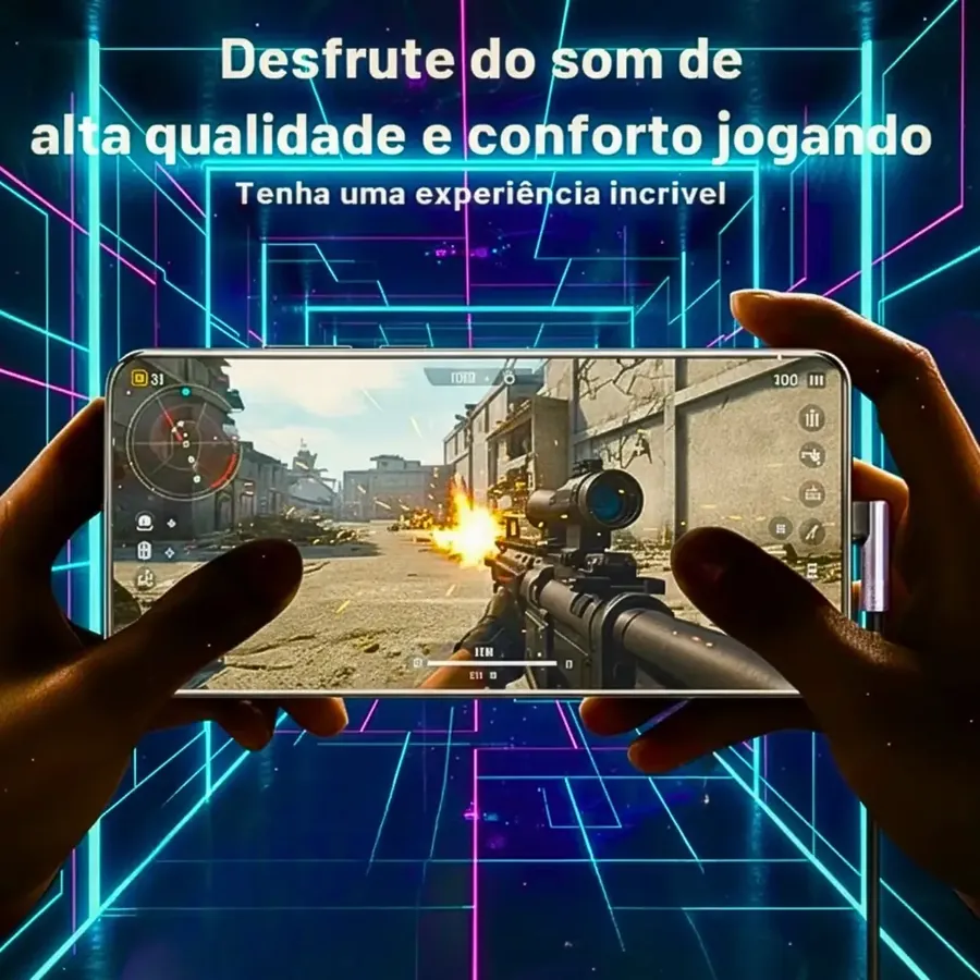 Som de alta qualidade enquanto joga