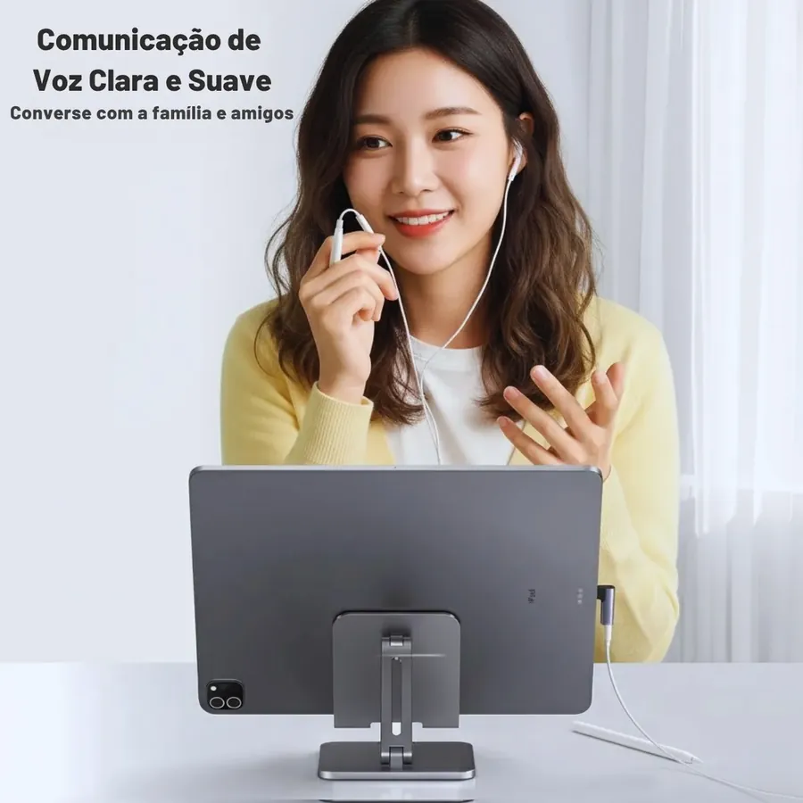 Voz clara em videochamadas